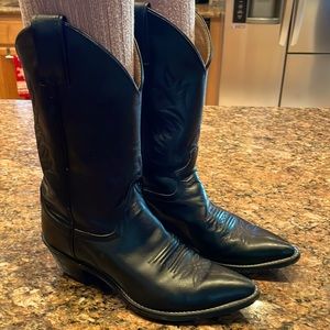 Justin leather cowboy boots